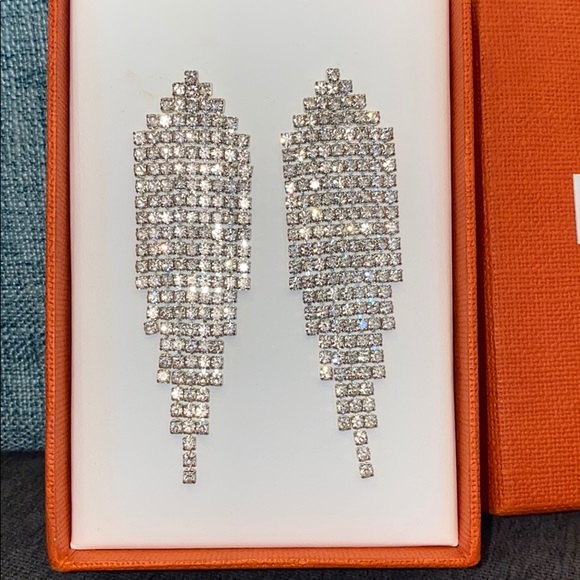 Drop bangle crystal chandelier earrings - Picture 4 of 4